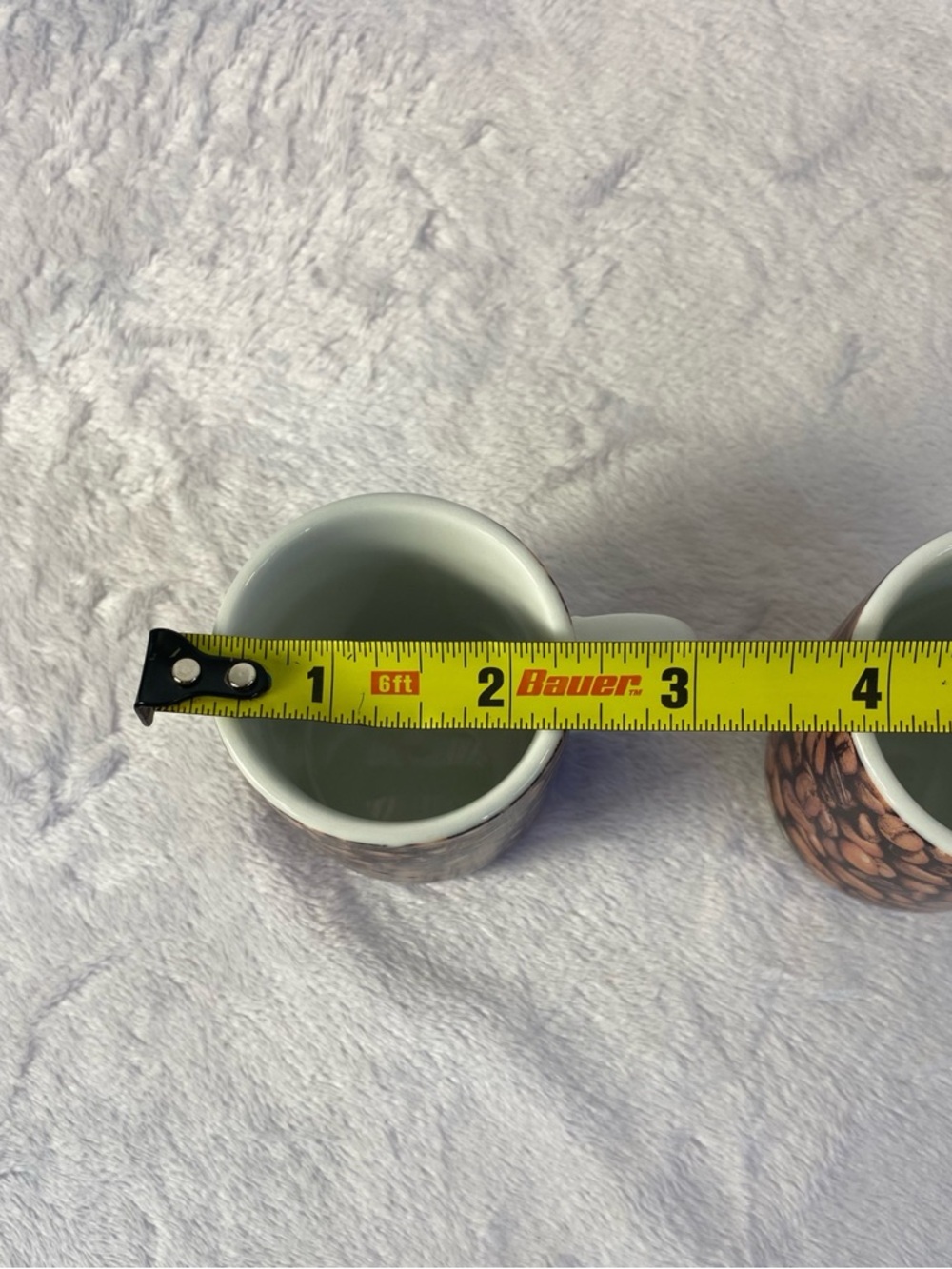 Set Of 2 Starbucks Coffee Beans Demitasse Espresso Mugs 2.9oz 2007 - Picture 7 of 7